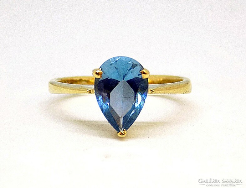 Blue gold ring with stones (zal-au106716)