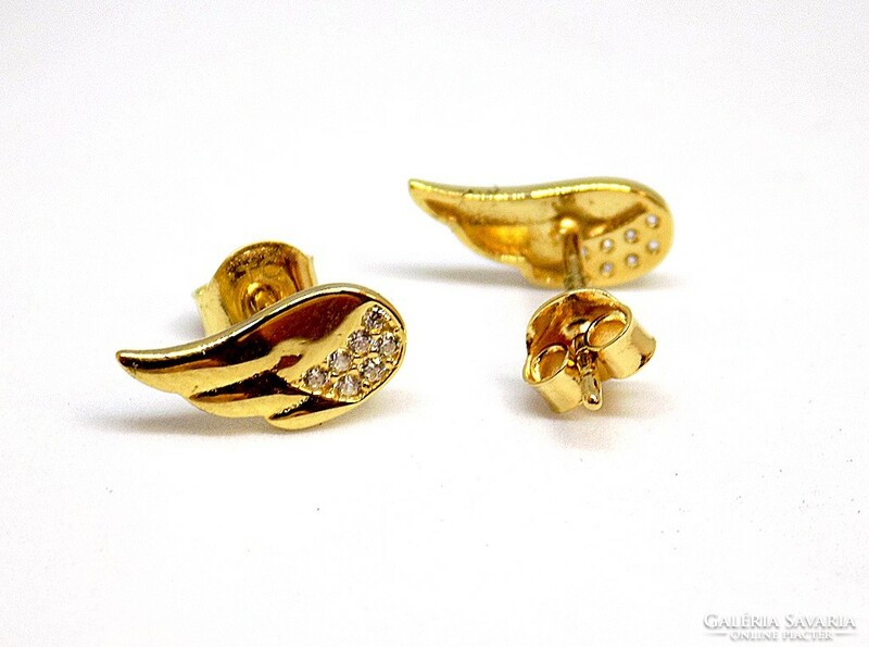 Gold earrings with angel wings (zal-au108120)