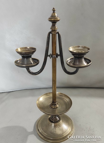 Antique special table lamp - candle holder, adjustable height. Art Nouveau rarity