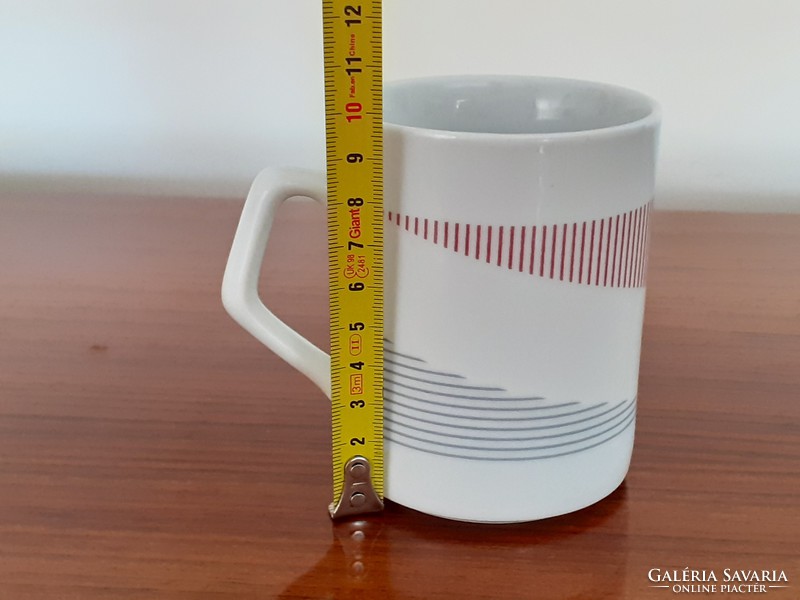 Old Zsolnay porcelain mug retro striped tea cup
