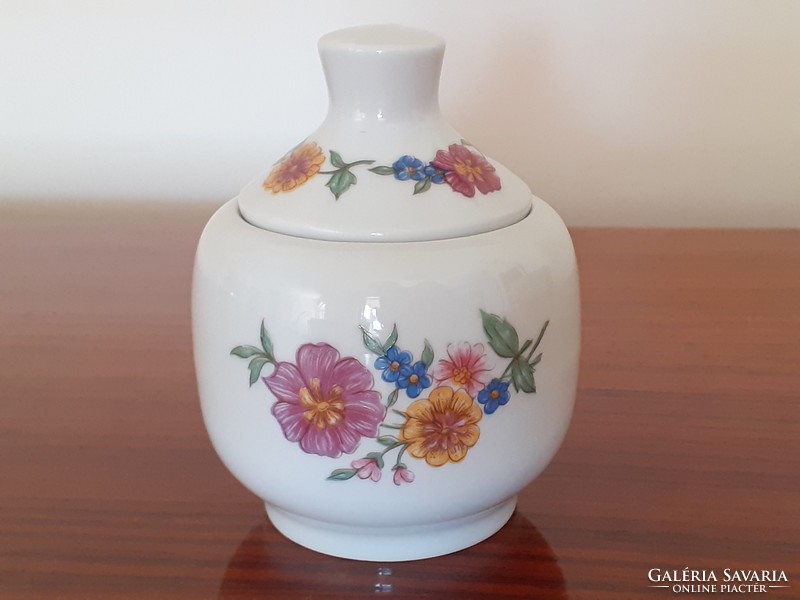 Retro lowland porcelain bonbonier with flowers