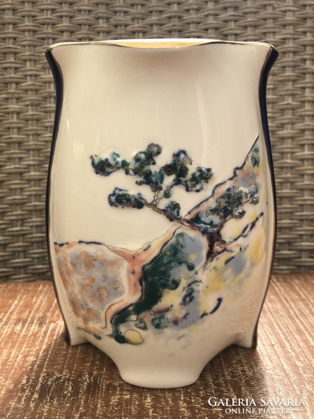 Art Nouveau vase by Zsolnay.