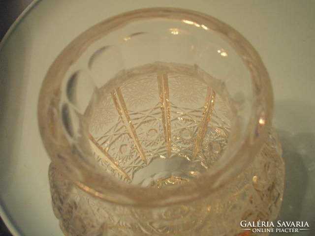 U9 Antik ólomkristály hibátlan súlyos CCA: 1.5 kg-os váza ritkaság ami 22 cm-es eladó