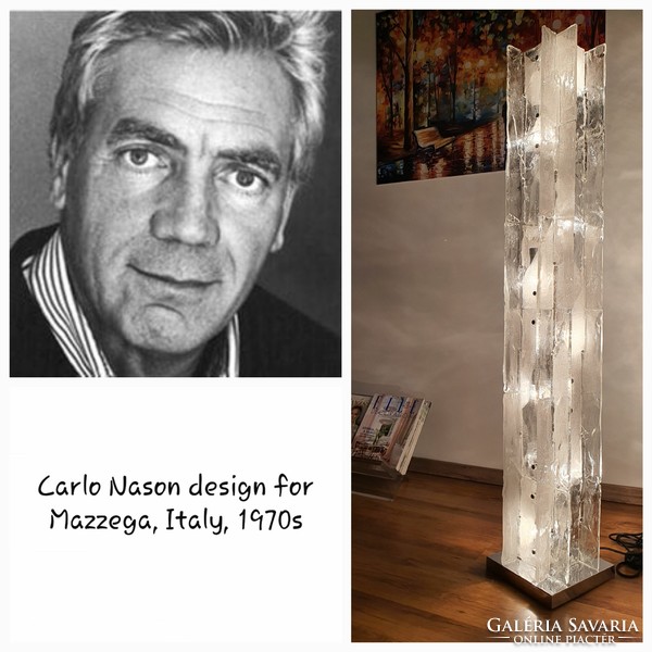 Carlo Nason muránói üveg állólámpa, 1969