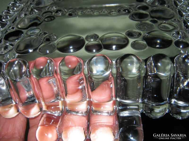 Gyönyörű Bütykös üveg osztott kínáló tálca