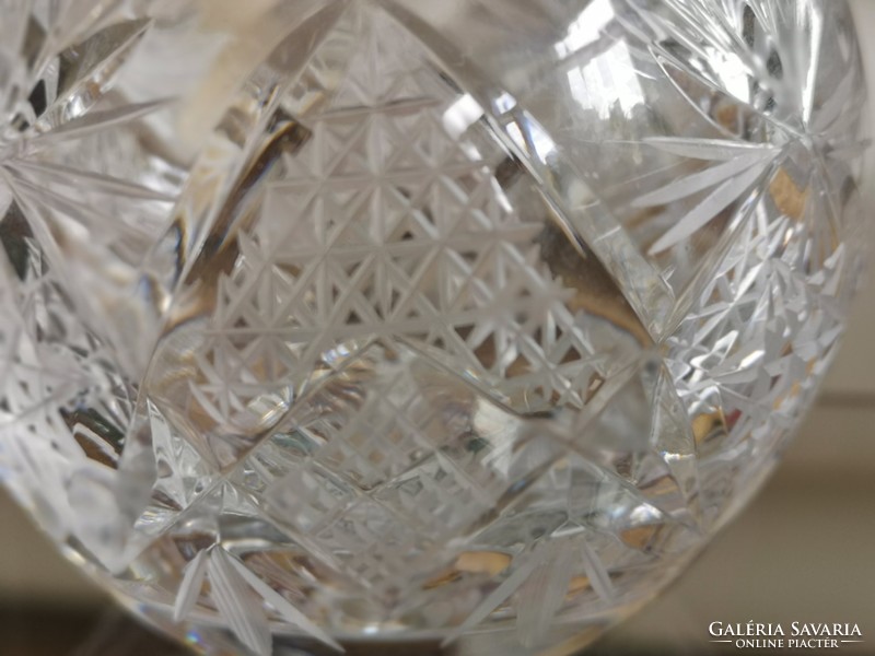 Ólomkristály metszett gömb váza