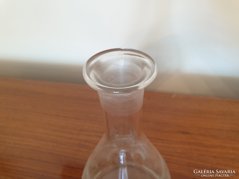 Régi dugós italos üveg csiszolt mintás vintage likőrös palack