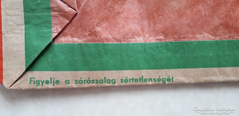 Old Hungarian paprika bag truncated Gergely paprika producer Szeged paper bag packaging