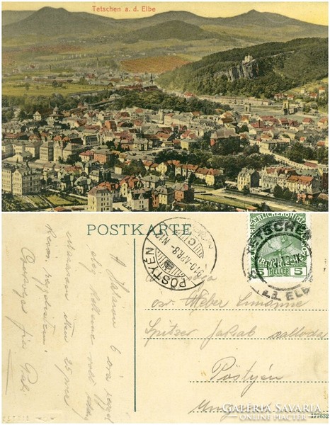 Old postcard - teschen a. D. Elbe