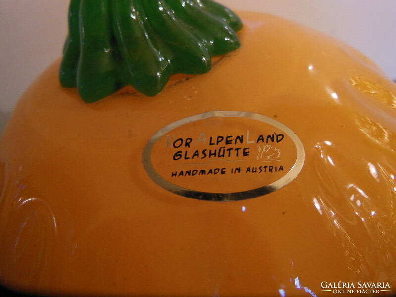 Pumpkin - 1.35 kg - voralpenland glashütte - glass - handmade - 15 x 15 cm - flawless
