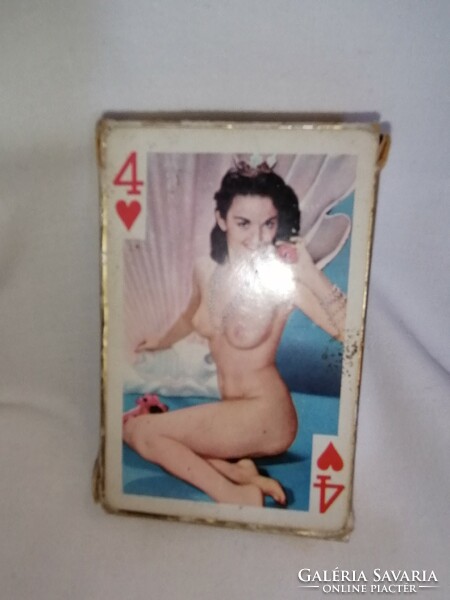 Hetvenes évekbeli aktmodellfotós kártyapakli eredeti dobozában!