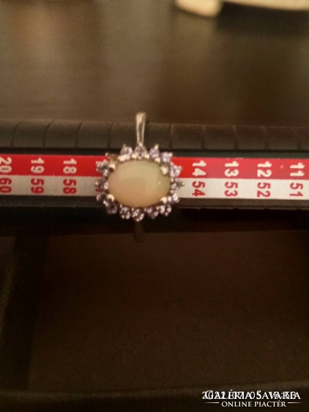 Opál gyűrű, 56-os méret sterling ezüst gyűrű