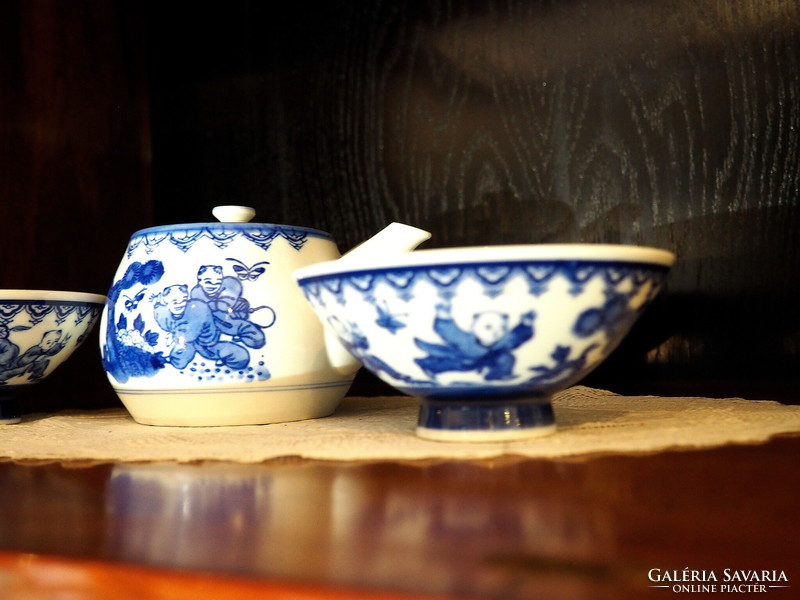 Három személyes kínai teáskészlet
