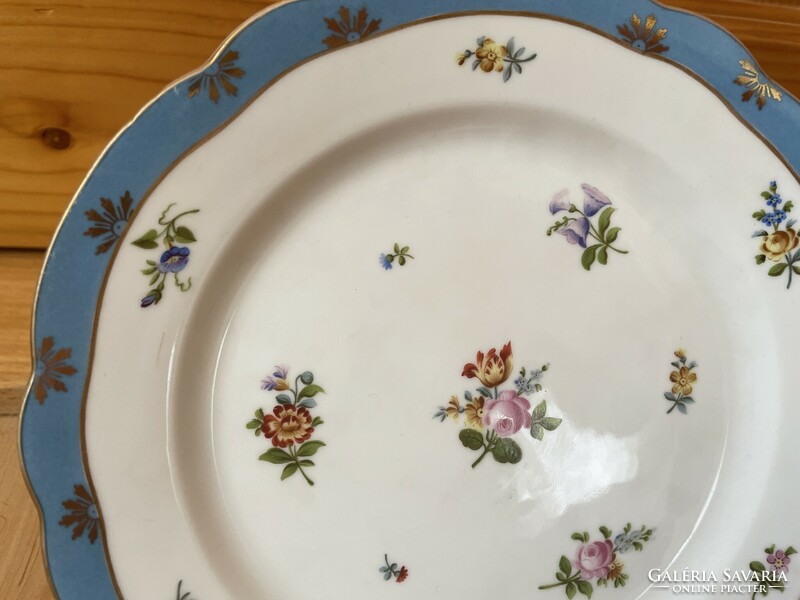 Antik Herendi óherendi tányér tál virág mintával