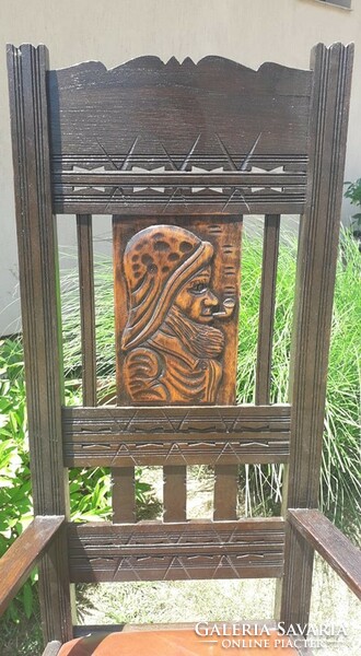 Carved armchair / worpswede /