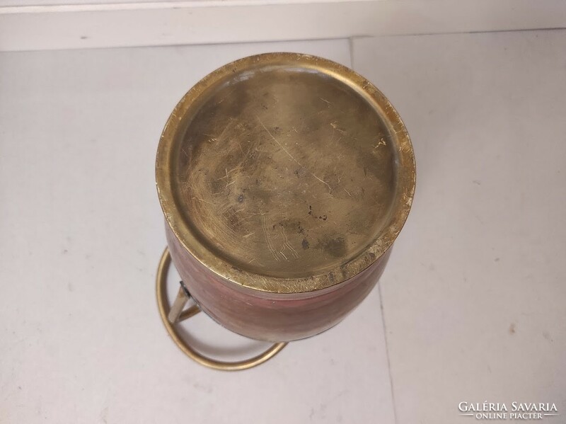 Antique kitchenware red copper brass kettle 659 5704