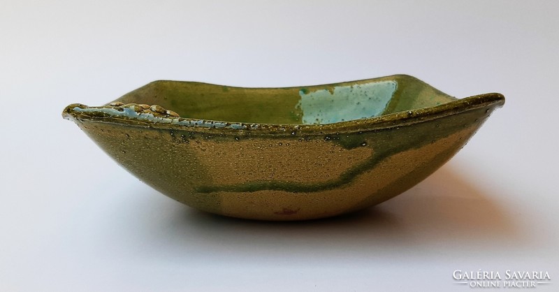 Green relief bowl - Bacco ceramics