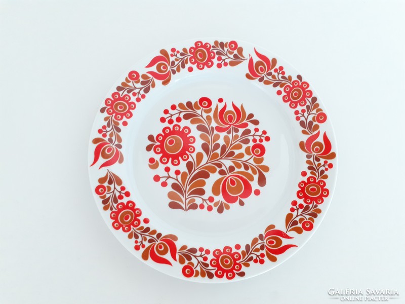 Retro Alföldi porcelán fali tányér virágos falidísz
