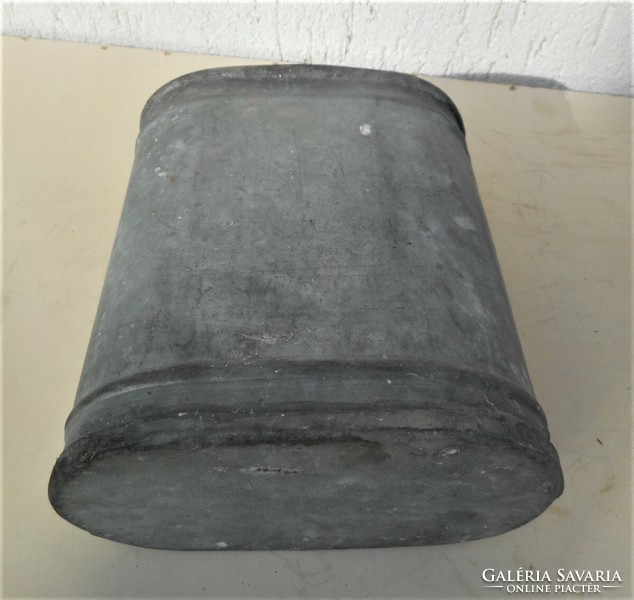 Old oil, petroleum metal can (tin)