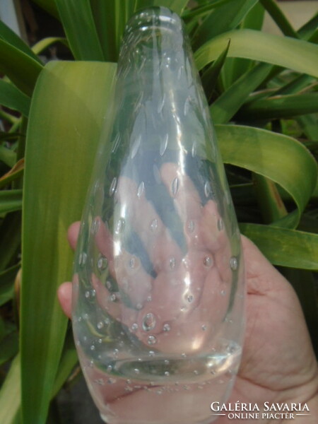 Kosta Boda- Göran Warff "buborékos" váza 24  cm magas