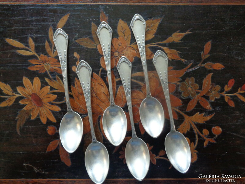 Antique silver spoon set