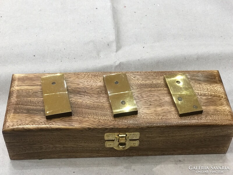 Wooden copper domino box