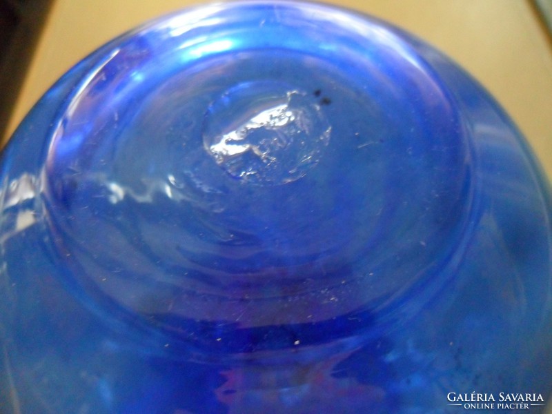 Artistic Torn Blue Twisted Sphere Vase
