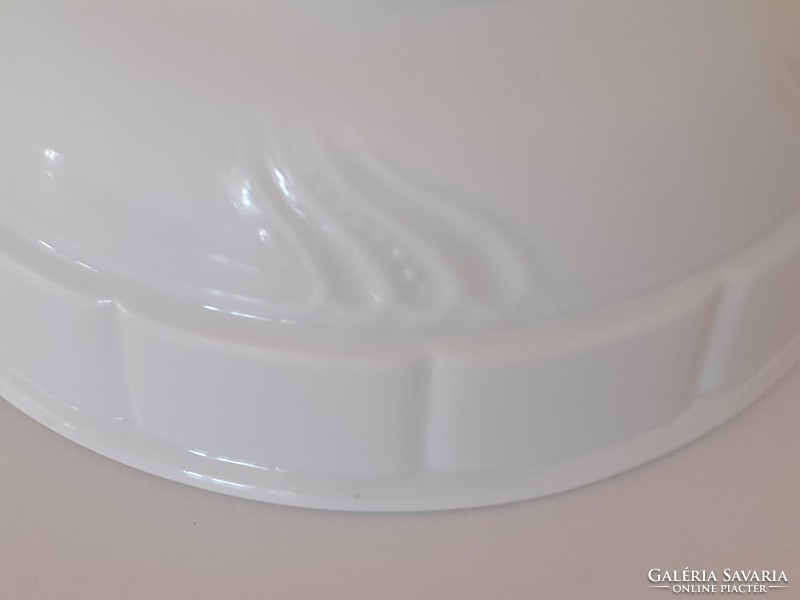 Old h&c chodau porcelain bowl white folk wall plate offering