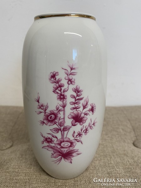 Hollóházi Porcelán Virágos Váza A20