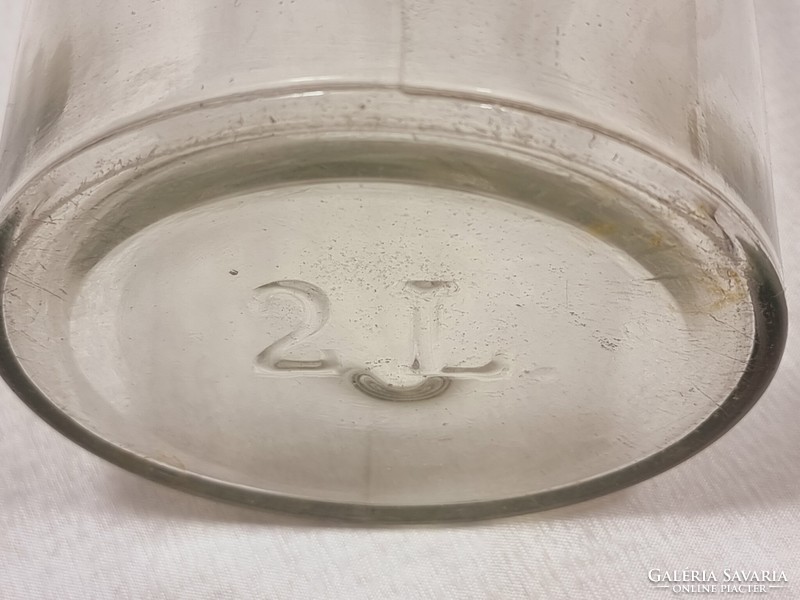 2 l-es Német feliratos csatos üveg/tejes üveg, XX.szd második fele.