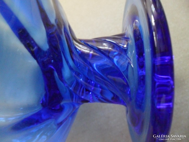 Artistic Torn Blue Twisted Sphere Vase