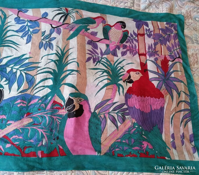 Hatalmas, kézzel festett pamut strandkendő, kendő, 180 x 110 cm