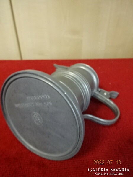 Zinc goblet, vintage jug, with flap lid. He has! Jokai.
