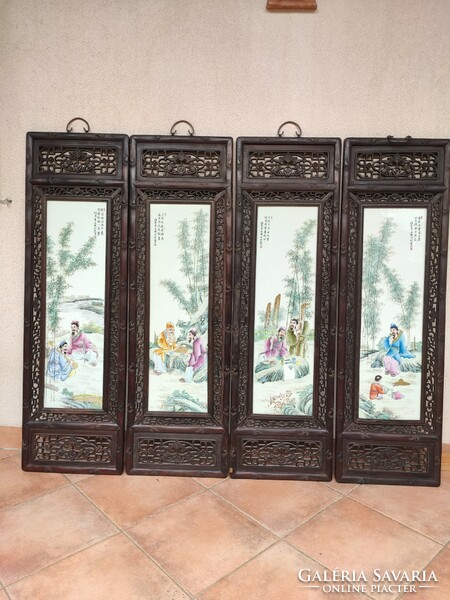 Huge Chinese porcelain picture set.