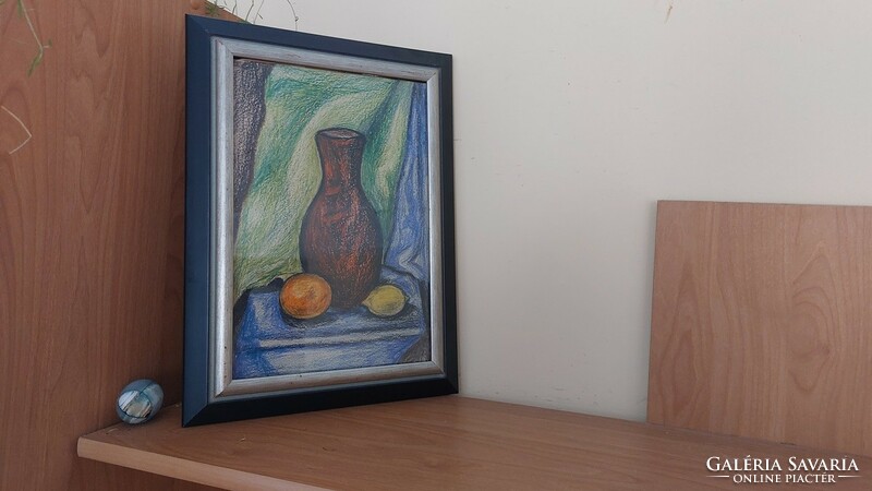 Still life painting 28x38 cm with frame