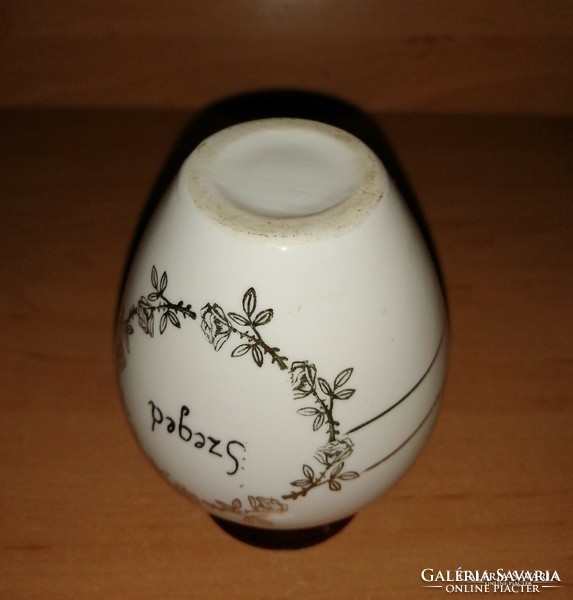 Porcelain vase with Szeged inscription 9 cm (28/d)