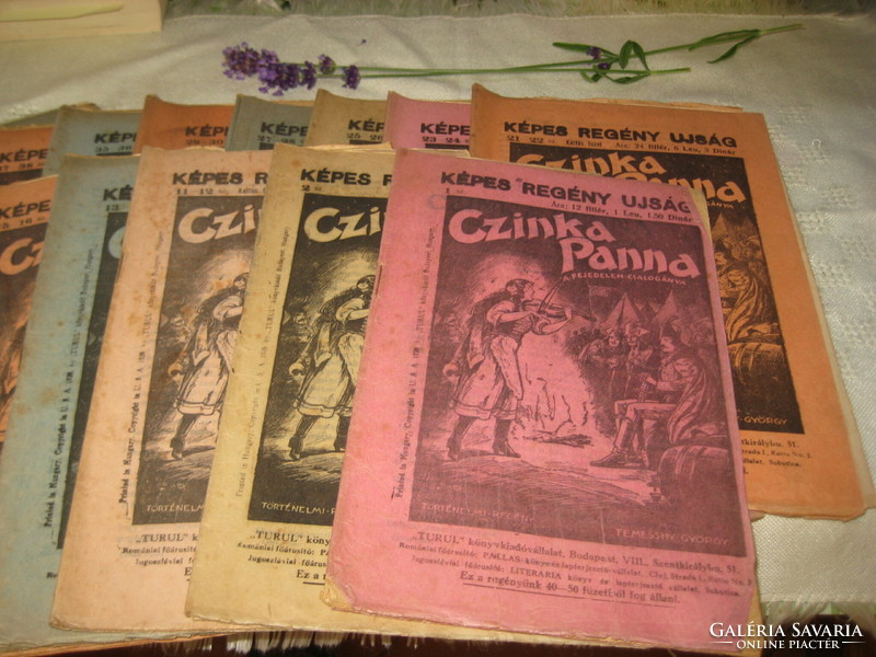 CINKA  PANNA    Képes regény újság   1927      15 db.
