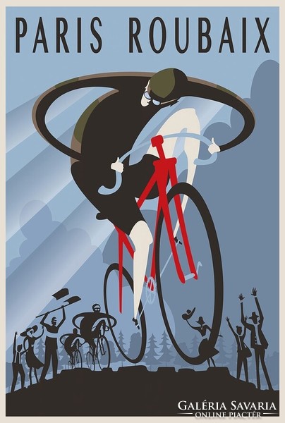 Francia kerékpár bicikli verseny Párizs retro plakát reprint