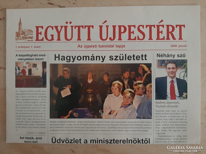 Újpesti baloldal lapja I. évfolyam  1. szám  2009 január