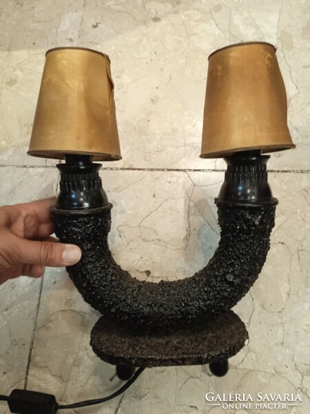 Art deco bronze table lamp, 32 x 23 cm, rarity.