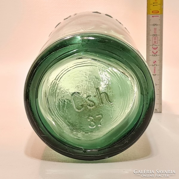 "Csillaghegyi ásványvíz" halványzöld nagy ásványvizes üveg (2272)