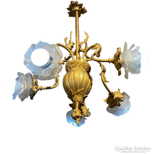 French gilded bronze chandelier - b83