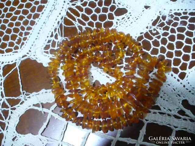 Polished amber necklace 2.