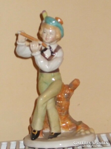 English staffordshire flute boy.