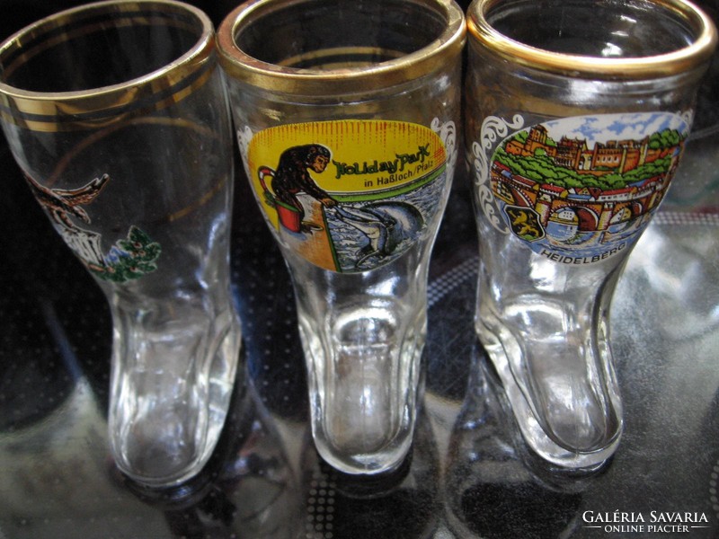 Collectible old souvenir glass boots