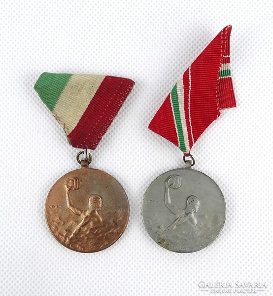 1J711 marked Szentesy water polo sports medal 2 pieces