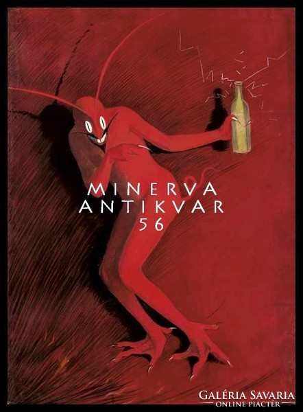 Szeszesital reklám vörös ördög palack üveg vicces Cappiello 1905 Vintage/antik plakát reprint