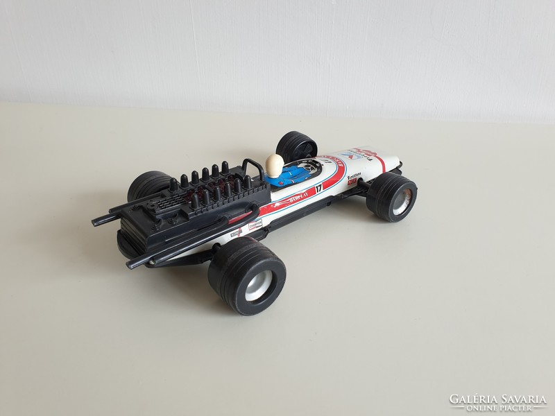 Old retro metal and plastic toy racing car car 29.5 cm disc toy