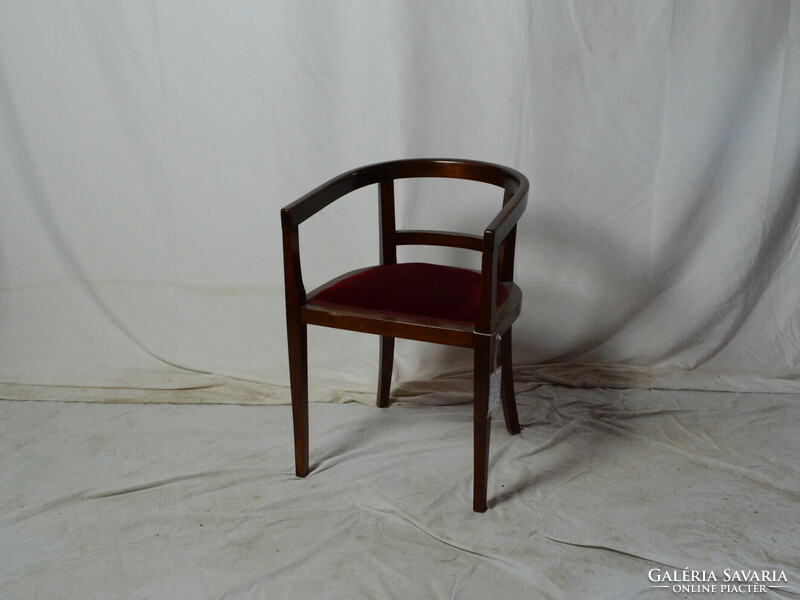 Antique Art Nouveau armchair (burgundy fabric)