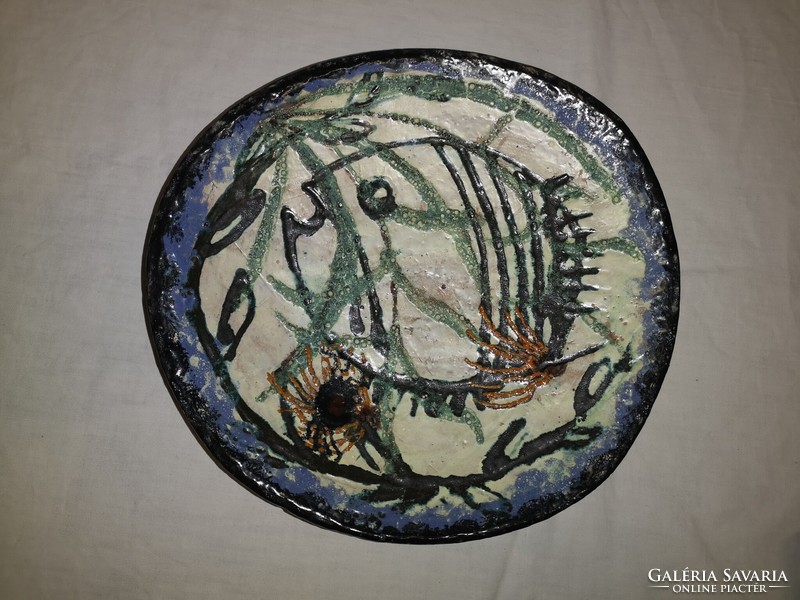éva Sz. Horváth (gádor, student of pepper) ceramic wall plate 29 cm